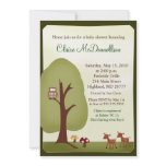 TWINS Woodland Forest  5x7 Baby Shower Invitation