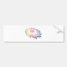 Twirling abstract dot vector bumper stickers