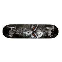Twist of Fate Skull Skateboard