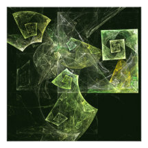 Twisted Balance Abstract Art Custom Invites
