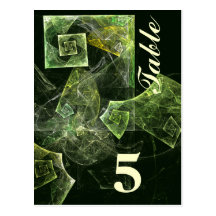 Twisted Balance Table Number Postcard