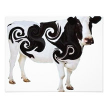 Twisted Cow Design Personalized Invite