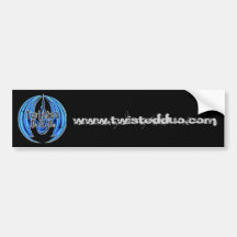 Twisted DUO Logo_Steel_Blue_noback, www.twisted... Bumper Sticker