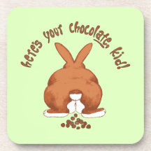 Twisted Easter Bunny Beverage Coaster