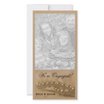 Twisted Pearls Engagement Announcement Photo Card