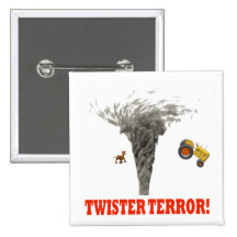 Twister Terror Pinback Button