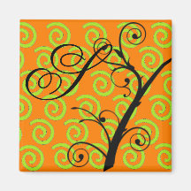Twisty Swirls Orange Magnets