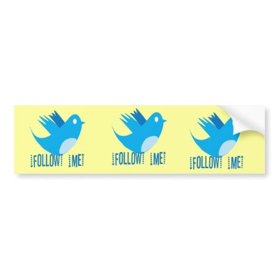 Twitter Follow Me Bumper Sticker by samack