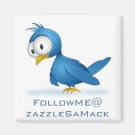 Twitter Follow Me @ Your User Name magnets