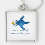 Twitter Follow Me @ Your User Name keychains