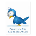 Twitter Follow Me @ Your User Name postcards