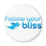 Twitter Follow Your Bliss Inspire magnets