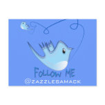 Twitter Gifts With Your User Name Follow Me Birdie Post Card