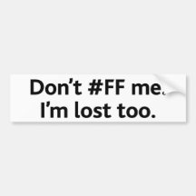 Twitter Hashtag bumper sticker