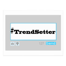 Twitter Hashtag # TrendSetter Postcard