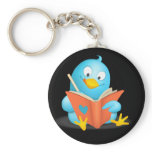 Twitter Mania - Twitter Bird Reading Key Chains