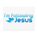 Twitter me I'm Following Jesus Christ postcards