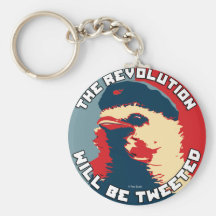 Twitter the Revolution Che Bird Key Chain