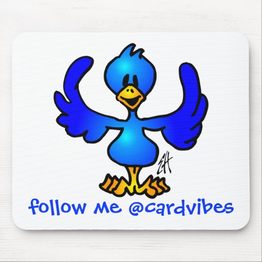 Twittering blue Bird Mouse Pad