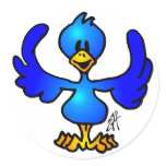 Twittering blue Bird stickers