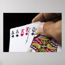 Two Aces, Two Kings and One Queen Print
