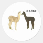 Two alpaca crias meet sticker