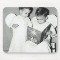 Two angels for Chrstmas mousepad
