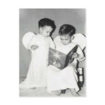 Two angels for Chrstmas post card