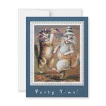 Two Anthropomorphic Cats Customizable Party