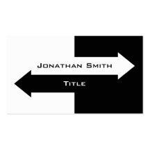 Two arrows black and white business cards
