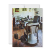 Two Barber Chairs Personalized Announcements