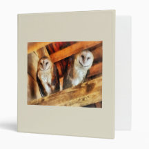 Two Barn Owls Binder
