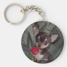 Two Beautiful Roses Keychain