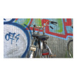 Two Bicycles and a Graffiti Wall Small Photo Card business cards