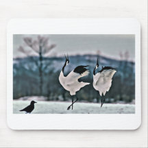 Two Birds Dancing Mouse Pads