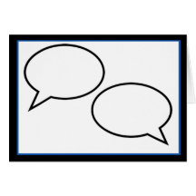 Two Blank Text Cutouts Greeting Card