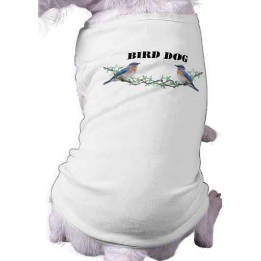 Two Bluebirds on a Branch Dog T-shirt