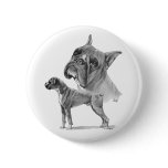 Two Boxer Dogs Button