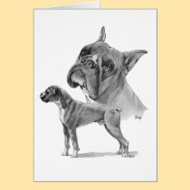 Two Boxer Dogs cards