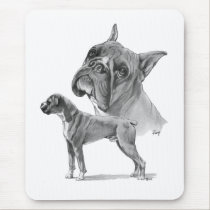 Two Boxer Dogs mousepads