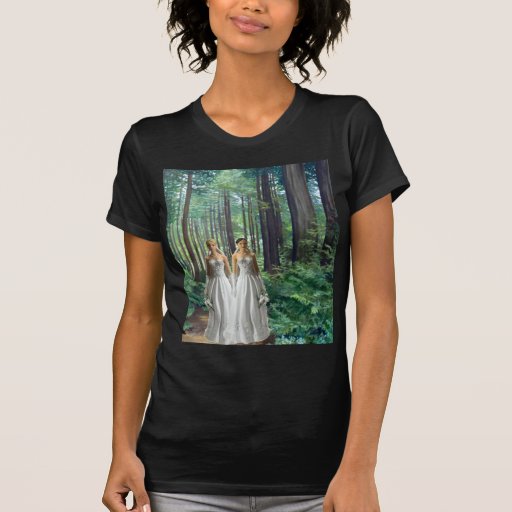 Two Brides in the Forest Tshirts