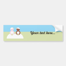 Two brides, one one caucasian bumper sticker