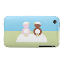 Two brides, one one caucasian iPhone 3 Case-Mate case