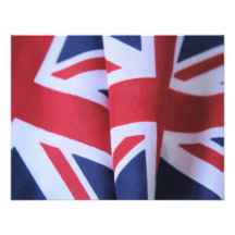 two British flags small invitation