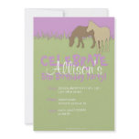 Two Brown Horses Girl's Birthday Invites