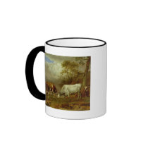 Two Bulls with Locked Horns, 1653 Coffee Mug