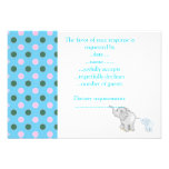 TWO BY TWO BLUE SPOT PARTY RSVP CUSTOM INVITATION