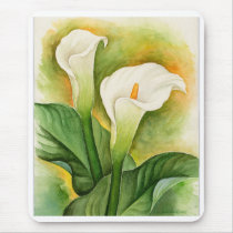 Two Cala Lilies Watercolor Art - Multi Mouse Mats