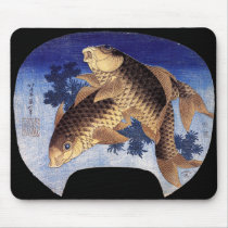 Two Carps, Hokusai Mouse Pads