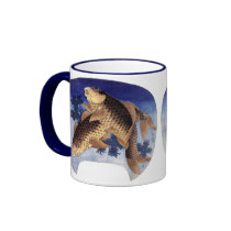 Two Carps, Hokusai Mugs